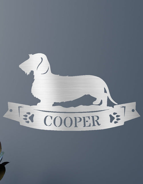 Load image into Gallery viewer, Dachshund Banner Personalized Gifts - Custom Metal Sign