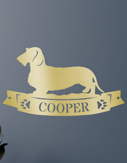 Load image into Gallery viewer, Dachshund Banner Personalized Gifts - Custom Metal Sign