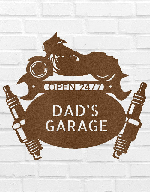Load image into Gallery viewer, Dad Garage Sign - Custom Metal Sign, Gift For Father, Christmas Gift