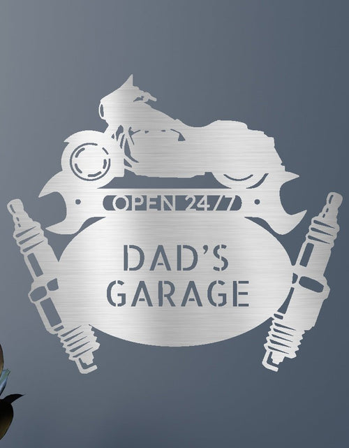 Load image into Gallery viewer, Dad Garage Sign - Custom Metal Sign, Gift For Father, Christmas Gift