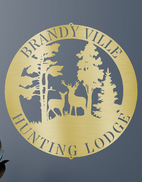 Load image into Gallery viewer, Deer Forest Text Personalized Gifts - Custom Metal Sign, Anniversary/Wedding/Housewarming Gift