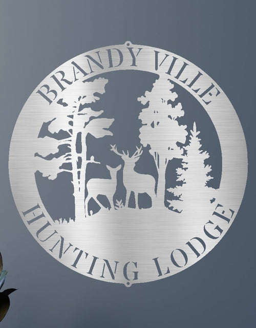 Load image into Gallery viewer, Deer Forest Text Personalized Gifts - Custom Metal Sign, Anniversary/Wedding/Housewarming Gift