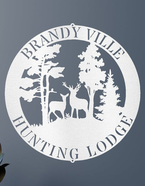 Load image into Gallery viewer, Deer Forest Text Personalized Gifts - Custom Metal Sign, Anniversary/Wedding/Housewarming Gift