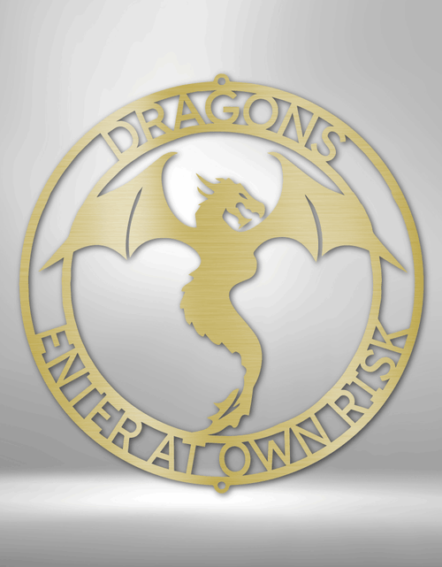 Load image into Gallery viewer, Dragon Ring Personalized Gifts - Custom Metal Sign