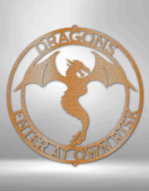 Load image into Gallery viewer, Dragon Ring Personalized Gifts - Custom Metal Sign