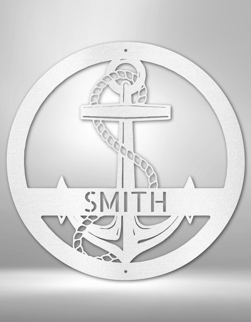 Load image into Gallery viewer, Elaborate Anchor Personalized Gifts - Custom Metal Sign