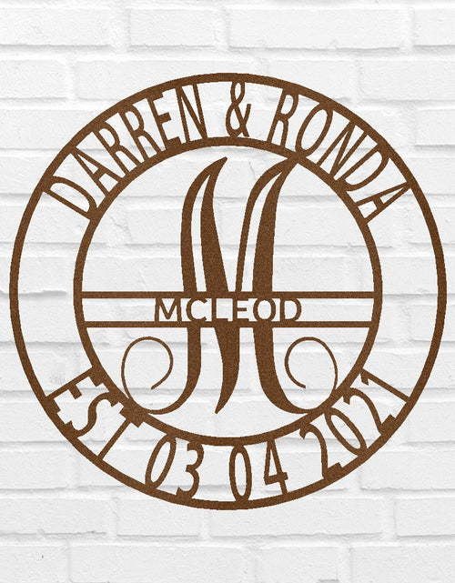 Load image into Gallery viewer, Elaborate Name Personalized Gifts - Custom Metal Sign, Split Letter