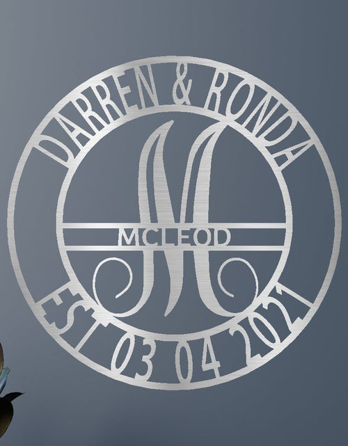 Load image into Gallery viewer, Elaborate Name Personalized Gifts - Custom Metal Sign, Split Letter