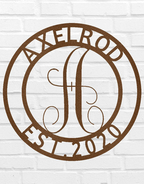 Load image into Gallery viewer, Family Name Personalized Gifts - Custom Metal Sign, Split Letter