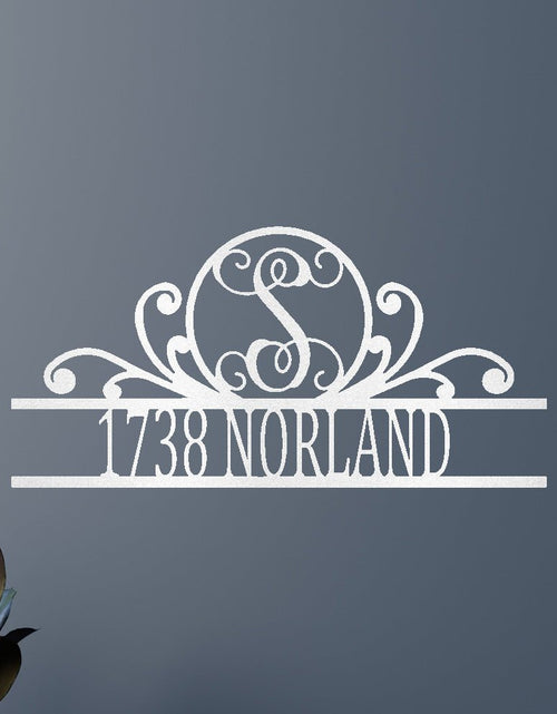 Load image into Gallery viewer, Family Name Personalized Gifts - Custom Metal Sign, Split Letter, Home Address Sign