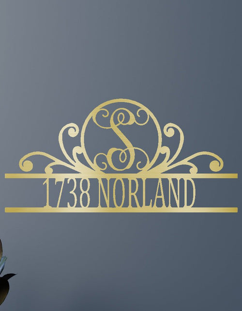 Load image into Gallery viewer, Family Name Personalized Gifts - Custom Metal Sign, Split Letter, Home Address Sign
