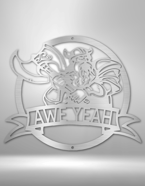 Load image into Gallery viewer, Fighting Viking Personalized Gifts - Custom Metal Sign