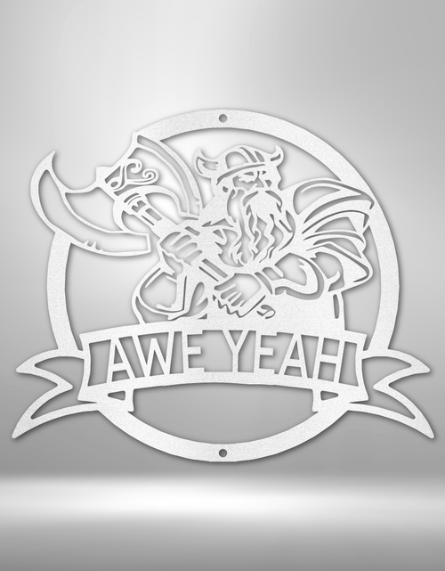 Load image into Gallery viewer, Fighting Viking Personalized Gifts - Custom Metal Sign
