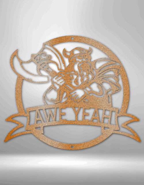 Load image into Gallery viewer, Fighting Viking Personalized Gifts - Custom Metal Sign