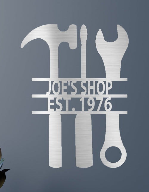 Load image into Gallery viewer, Garage Sign - Custom Metal Sign, Mechanic Gift, Christmas Gift