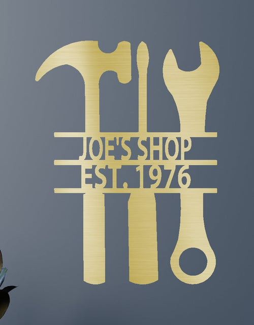 Load image into Gallery viewer, Garage Sign - Custom Metal Sign, Mechanic Gift, Christmas Gift