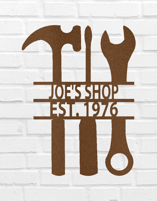 Load image into Gallery viewer, Garage Sign - Custom Metal Sign, Mechanic Gift, Christmas Gift