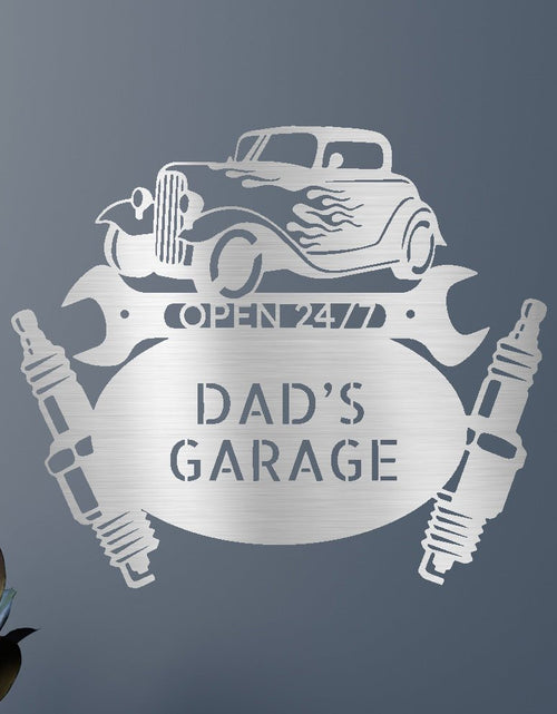 Load image into Gallery viewer, Garage Sign - Custom Metal Sign, Gift For Him, Christmas Gifts For Dad