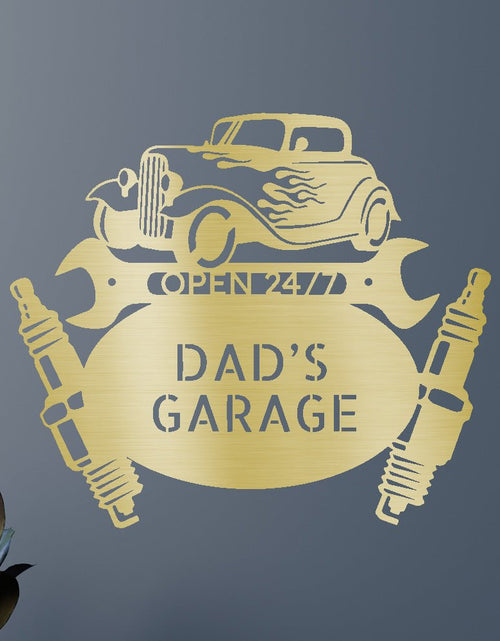 Load image into Gallery viewer, Garage Sign - Custom Metal Sign, Gift For Him, Christmas Gifts For Dad