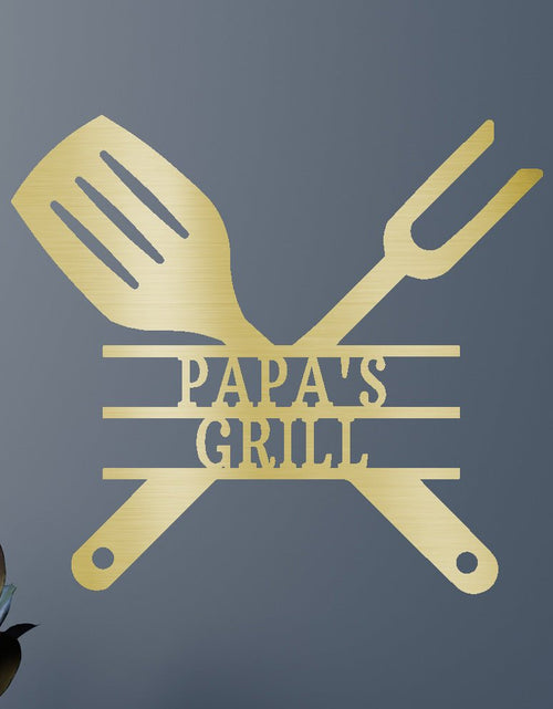 Load image into Gallery viewer, Grilling Utensils Personalized Gifts - Custom Metal Sign