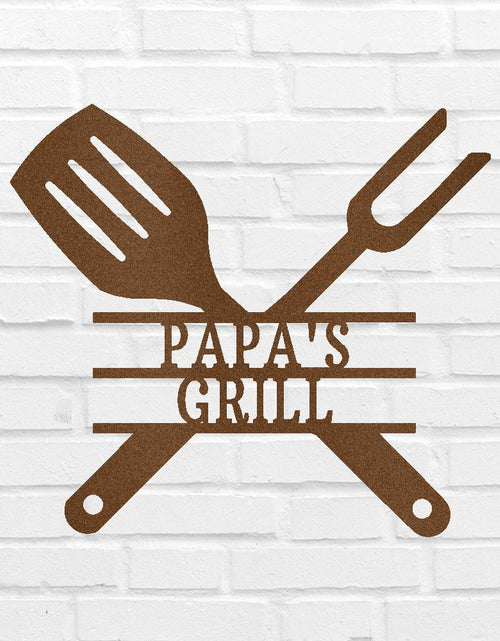 Load image into Gallery viewer, Grilling Utensils Personalized Gifts - Custom Metal Sign