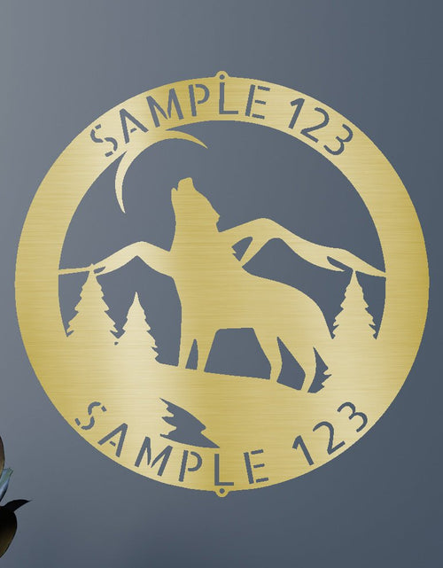 Load image into Gallery viewer, Howling Grey Wolf Personalized Gifts - Custom Metal Sign