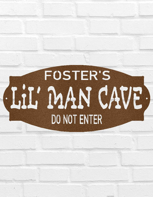 Load image into Gallery viewer, Lil Man Cave Personalized Gifts - Custom Metal Sign