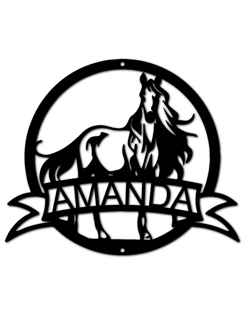 Load image into Gallery viewer, Majestic Horse Personalized Gifts - Custom Metal Sign