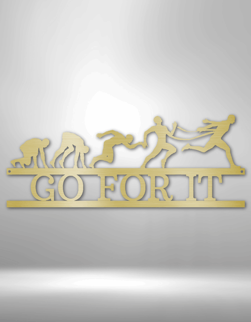 Load image into Gallery viewer, Evolution of Running Personalized Gifts - Custom Metal Sign for Marathon Runner