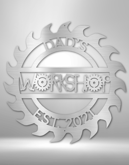 Load image into Gallery viewer, Dad Workshop Garage Personalized Gifts - Custom Metal Sign for Father's Day