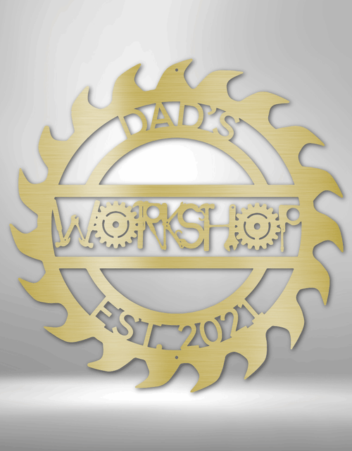 Load image into Gallery viewer, Dad Workshop Garage Personalized Gifts - Custom Metal Sign for Father's Day