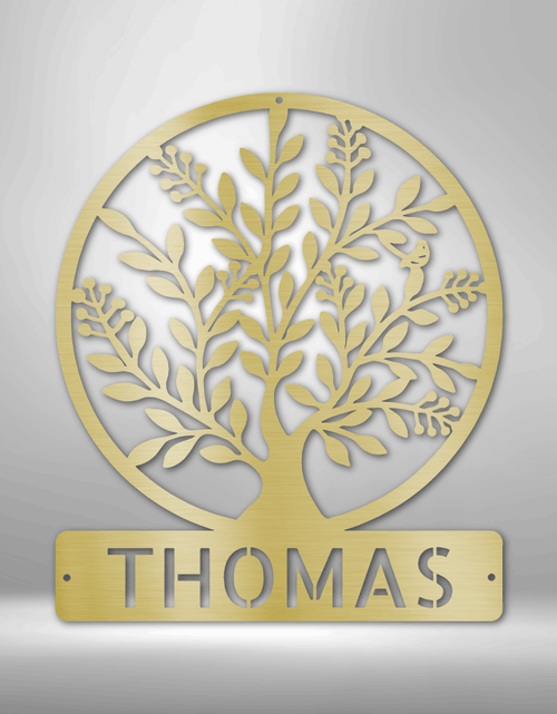 Load image into Gallery viewer, Family Tree Personalized Gifts - Custom Metal Sign