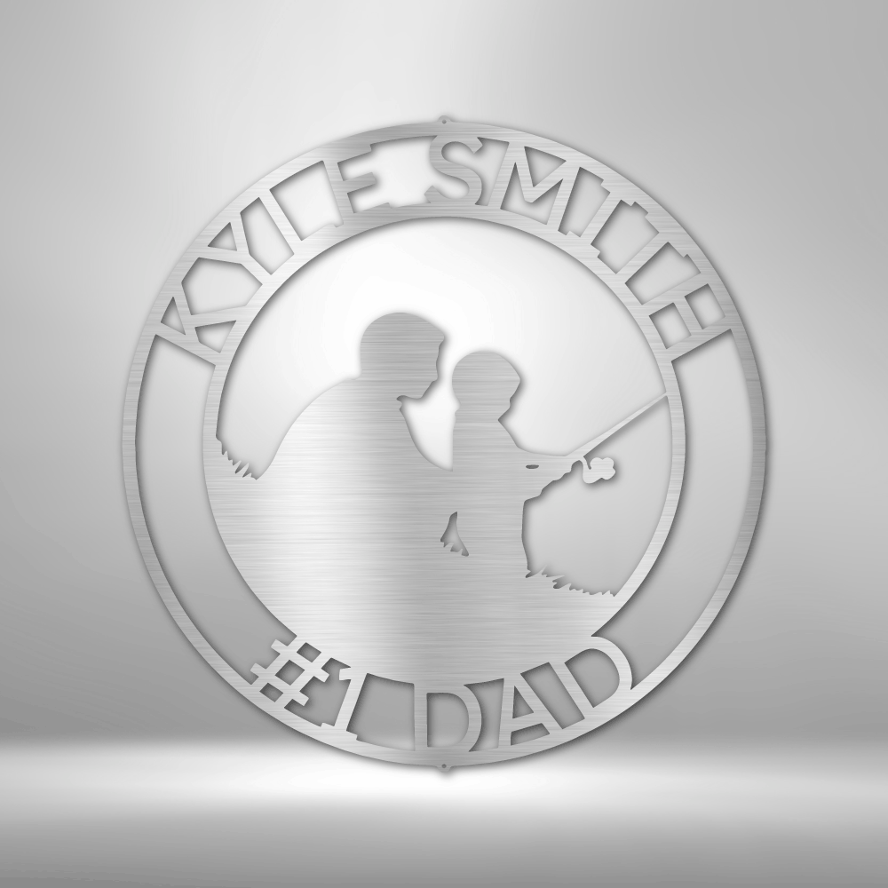 Father and Son Fishing Memorial Personalized Gifts - Custom Metal Sign for Father's Day