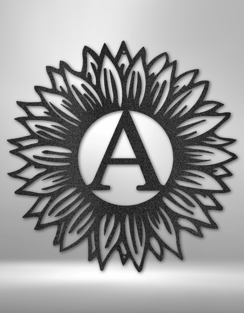 Load image into Gallery viewer, Sunflower Initial Personalized Gifts - Custom Metal Sign