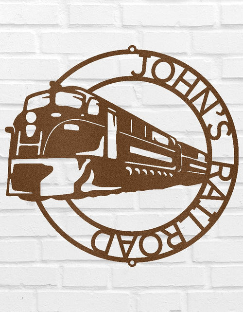 Load image into Gallery viewer, Modern Train Ring Personalized Gifts - Custom Metal Sign