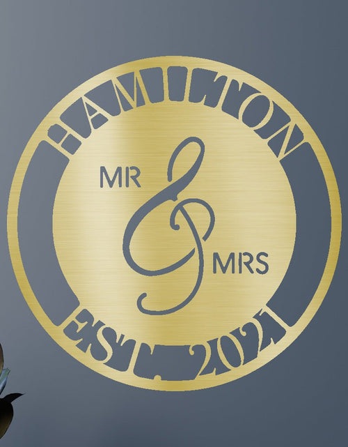 Load image into Gallery viewer, Mr and Mrs Personalized Gifts - Custom Metal Sign