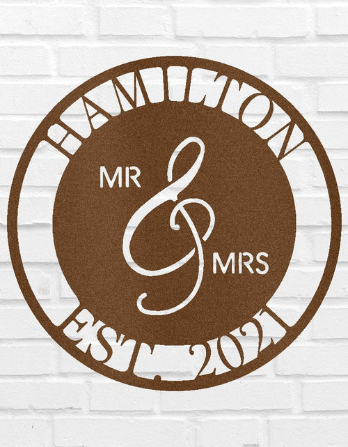 Load image into Gallery viewer, Mr and Mrs Personalized Gifts - Custom Metal Sign