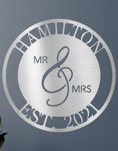 Load image into Gallery viewer, Mr and Mrs Personalized Gifts - Custom Metal Sign