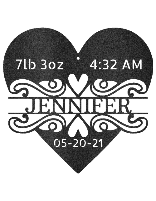 Load image into Gallery viewer, Newborn Love Personalized Gifts - Custom Metal Sign