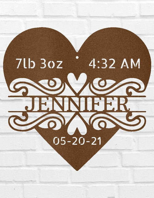 Load image into Gallery viewer, Newborn Love Personalized Gifts - Custom Metal Sign
