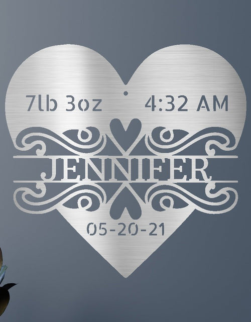 Load image into Gallery viewer, Newborn Love Personalized Gifts - Custom Metal Sign