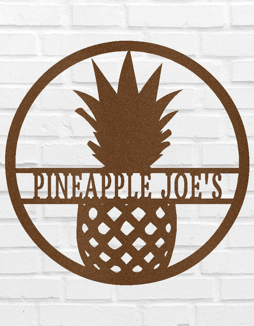 Load image into Gallery viewer, Pineapple Sign - Custom Metal Sign, Housewarming Gift