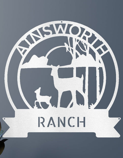 Load image into Gallery viewer, Ranch Deer Sunset Personalized Gifts - Custom Metal Sign