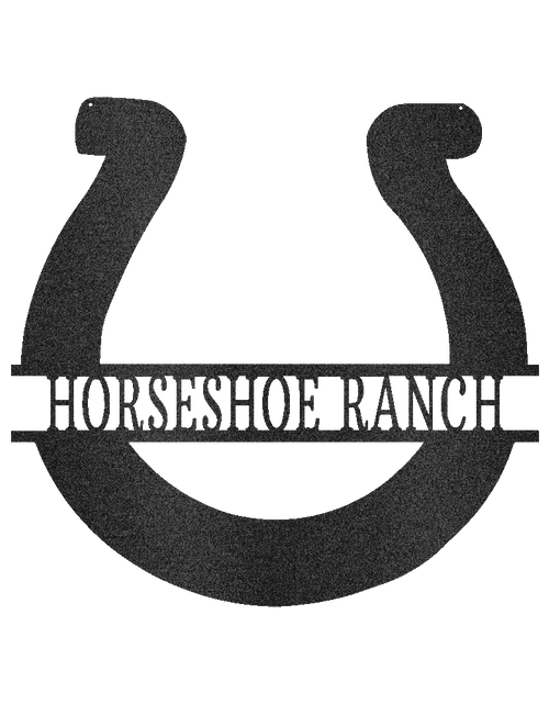 Load image into Gallery viewer, Simple Horseshoe Personalized Gifts - Custom Metal Sign, Horse Lover Gift