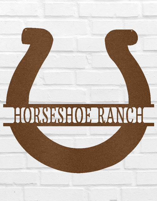 Load image into Gallery viewer, Simple Horseshoe Personalized Gifts - Custom Metal Sign, Horse Lover Gift