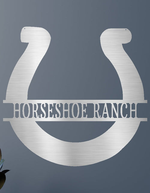 Load image into Gallery viewer, Simple Horseshoe Personalized Gifts - Custom Metal Sign, Horse Lover Gift