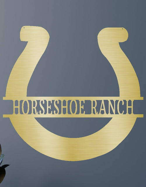Load image into Gallery viewer, Simple Horseshoe Personalized Gifts - Custom Metal Sign, Horse Lover Gift