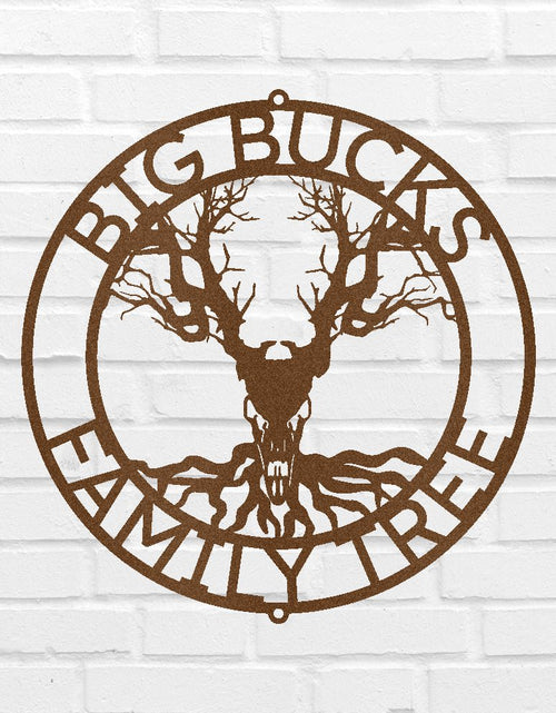 Load image into Gallery viewer, Skull Tree Sign - Custom Metal Sign, Housewarming/Christmas Gift, Family Letter