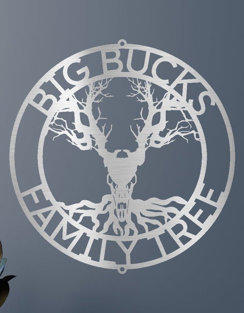 Load image into Gallery viewer, Skull Tree Sign - Custom Metal Sign, Housewarming/Christmas Gift, Family Letter