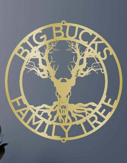 Load image into Gallery viewer, Skull Tree Sign - Custom Metal Sign, Housewarming/Christmas Gift, Family Letter